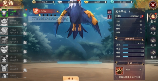 《剑舞乾坤》宠物系统