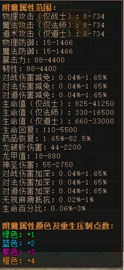 传奇霸业重生附魔