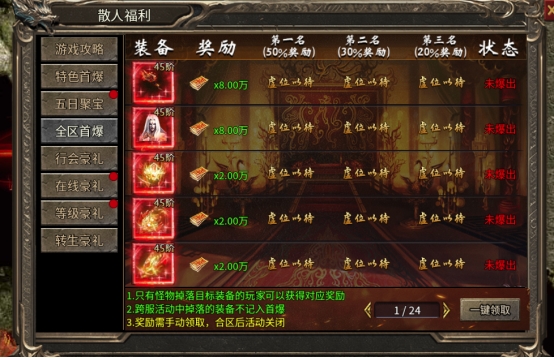 《乱世诸侯》福利活动