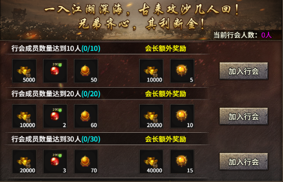 《虎符传奇》行会福利 《虎符传奇》行会福利
