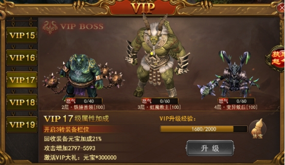 《无双之王》VIP介绍 《无双之王》VIP介绍