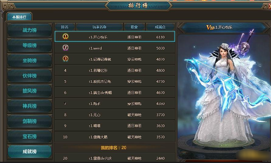 《一剑永恒》排行榜 《一剑永恒》排行榜