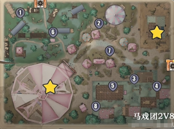 蛋仔派对惊魂马戏团地图点位介绍8