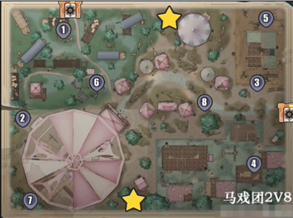 《蛋仔派对》惊魂马戏团地图点位攻略